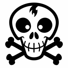 Halloween Bone  Silhouette Vector illustration
