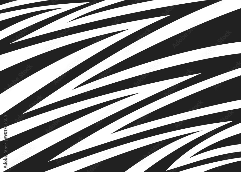 Poster abstract background with curved zigzag line pattern