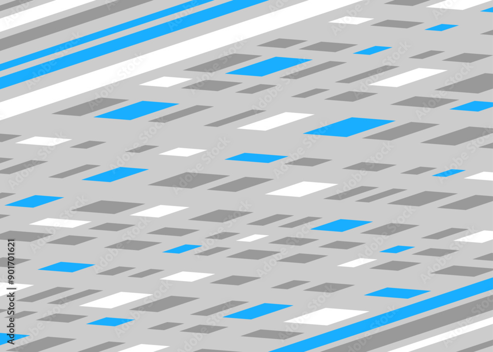 Poster abstract background with random square stripe pattern