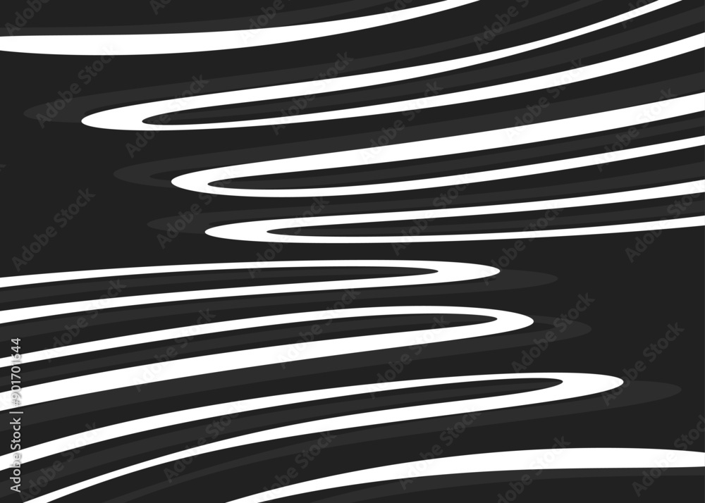 Poster simple background with gradient wavy lines pattern