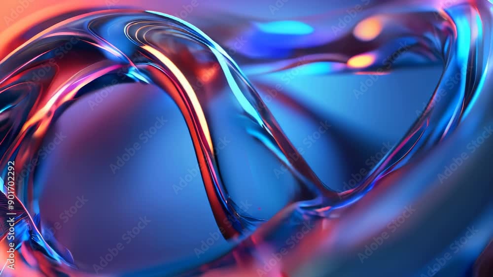 Poster a mesmerizing abstract scene with vibrant colors and fluid shapes.