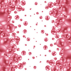 Abstract multicolored background with pearls. Modern festive illustration. Red balls. Eps 10