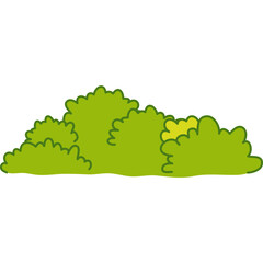 Cute Bush Illustration
