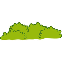Cute Bush Illustration
