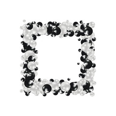 Abstract multicolored background with pearls. Modern festive illustration. Photo frame. Eps 10