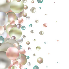 Colorful abstract background. Photo frame made of colorful balloons. Design element. Eps 10