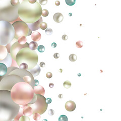 Colorful abstract background. Photo frame made of colorful balloons. Design element. Eps 10