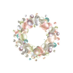 Color balls are flying around. Cover design, creative background. Set. Eps 10