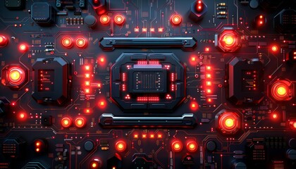 Modern E-Sport Gaming Metallic red with Dark Grey Background. Geometric pattern
