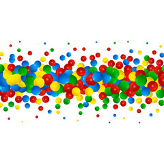 Colorful abstract background. Photo frame made of colorful balloons. Design element. Eps 10