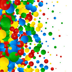 Colorful balls background. Vector background made with gradient meshes. Background design for banner, poster, flyer, card, postcard, cover, brochure. White and blue balls. Eps 10