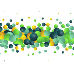 Abstract background. Vector photo frame. Colored balls. Eps 10