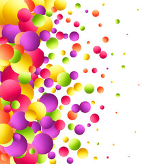 Pearl green balls of different sizes are scattered. Modern beautiful background. 3D illustration, 3D rendering. Eps 10