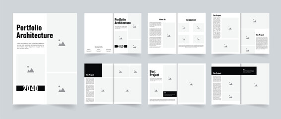 Architecture Portfolio template design or interior portfolio book design