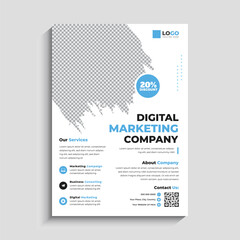 Creative Digital marketing agency and corporate business flyer design template