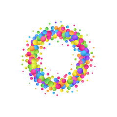 multi-colored layers. Abstract vector background. Round photo frame. Eps 10