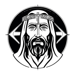 Gorgeous and lovely Jesus Christ vector art
