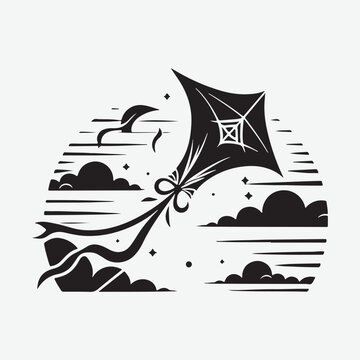 recommend clip art: silhouette vector black kite