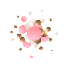Abstract background. Vector photo frame. Colored balls. Eps 10