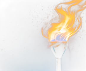 Olympic torch isolated on white background