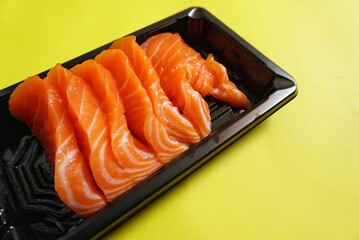 Very fresh salmon sashimi