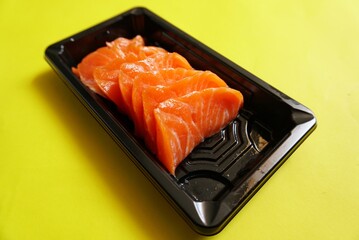 Very fresh salmon sashimi