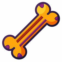 Halloween Bone  Silhouette Vector illustration
