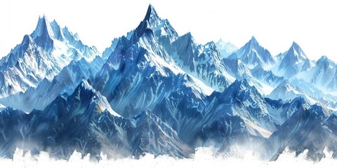 Majestic Mountain Peaks. Tranquil Nature Landscape Concept