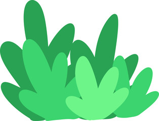 Hand drawn doodle vector illustration of bushes and grass