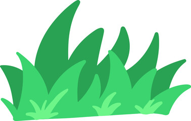 Hand drawn doodle vector illustration of bushes and grass