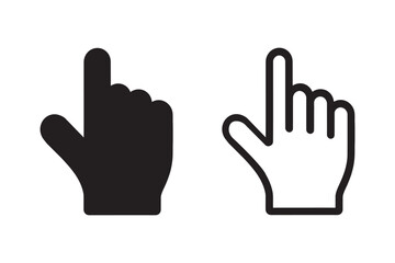 Hand click icon vector isolated on white background. vector