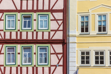 Obraz premium Half timbered house at the market square in Bad Langensalza, Germany