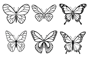 Butterfly line art illustration Stylish Icons