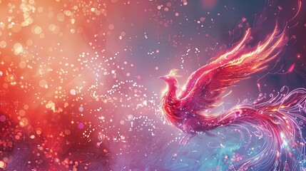 Enchanted Phoenix Bird Fantasy Background