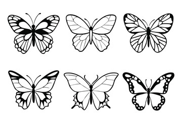 Butterfly line art illustration Stylish Icons