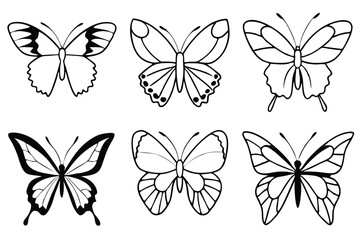 Butterfly line art illustration Stylish Icons