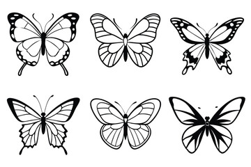 Butterfly line art illustration Stylish Icons