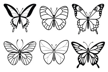 Butterfly line art illustration Stylish Icons