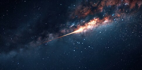 Fototapeta premium Magical Shooting Star Animation. Celestial wonder concept