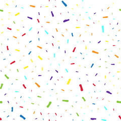 Purple Flying Line Sprinkle. Sprinkle Holiday Spot. Blue Bright Explosion Paint Falling Eps Fun Texture. Seamless Vector Art. Rainbow Baby Design Pattern. Blast Fun. Rainbow Happy Color Background.