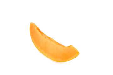 Slices of a melon isolated on white background.