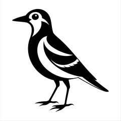 Vector Illustration Silhouette Beautiful Birds collection isolated on a white background