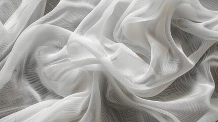 Obraz premium White fabric mesh with textured background pattern