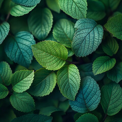 A close up of green leaves with a hint of yellow