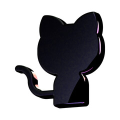 A stunning 3D icon cat with an elegant texture, perfect for adding sophistication to any project