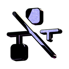 A stunning 3D icon with an elegant texture, perfect for adding sophistication to any project