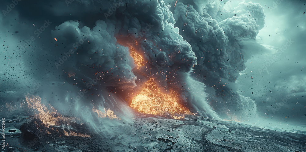 Poster a deadly and very powerful wind that destroys, end of the world. generative ai.