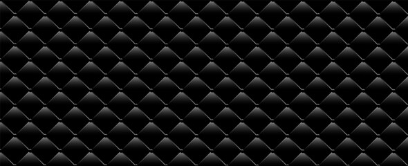 Luxury upholstered backdrop. Stitched layered background pattern. Leather textured sofa background. vector