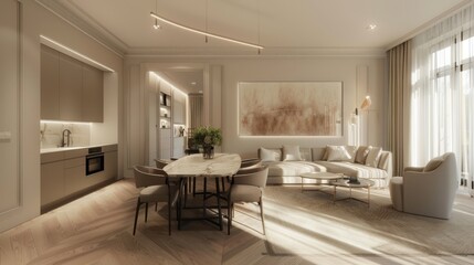 Fototapeta premium Modern Luxury Apartment Interior Design