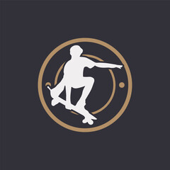 Templet design of skateboard logo and t-shirt
